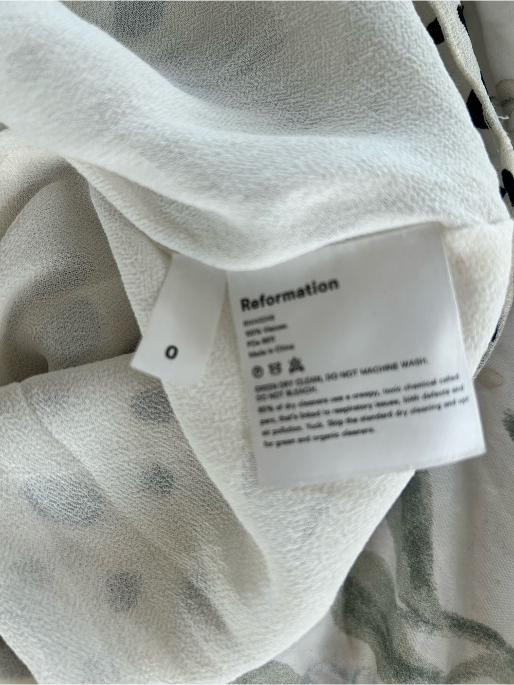 Reformation Odele Dress in Ink Blot size 0 like new!! - Picture 16 of 16